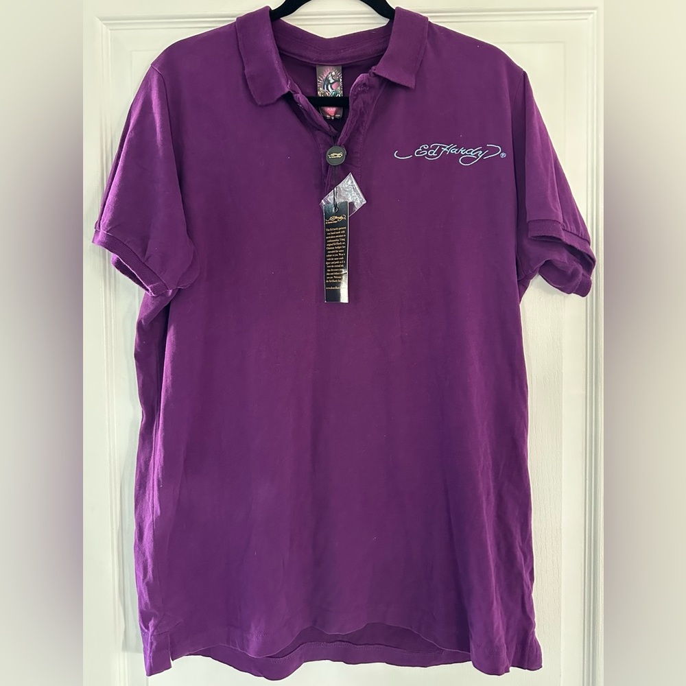 Vintage Ed Hardy Christian Audigier Buddha Collared Shirt